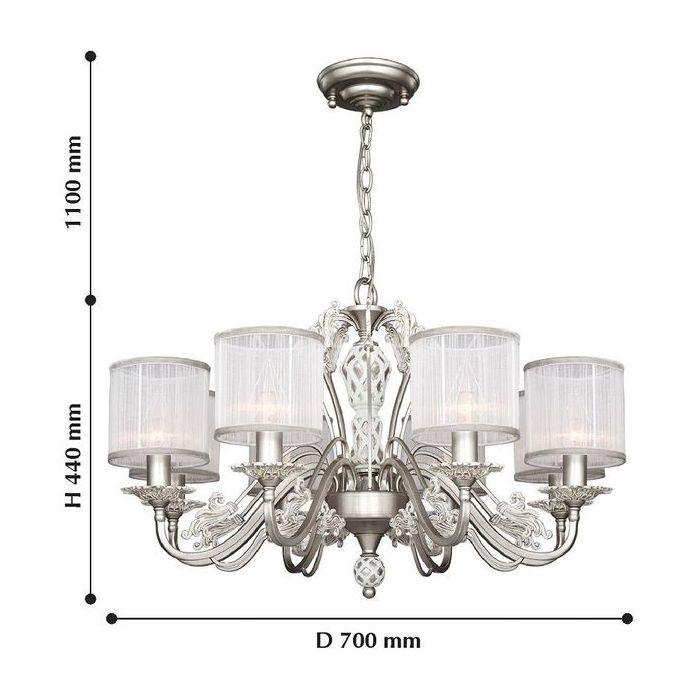 Подвесная люстра Favourite Prima 2306-8P FAVOURITE ДИЗАЙНЕРСКИЕ, PRIMA 220431 Белый  - Вид №1