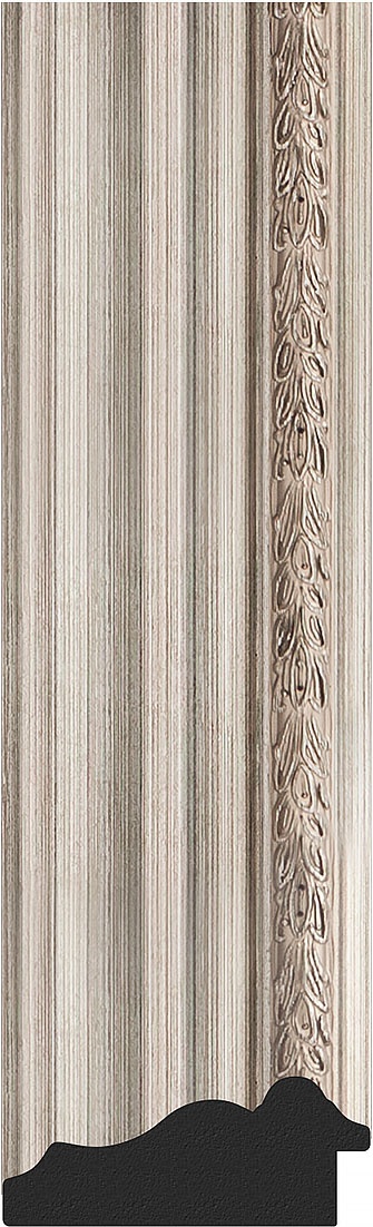 BY 7165 Зеркало в багетной раме - римское серебро 88 mm EVOFORM Octagon - Вид №3