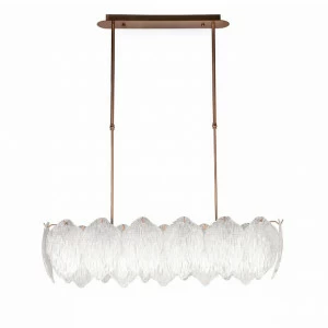 Люстра стеклянная на 8 ламп 110х100 см белая Novida BRCH9082 DELIGHT COLLECTION ДИЗАЙНЕРСКИЕ 00-3883133 Белый;золото