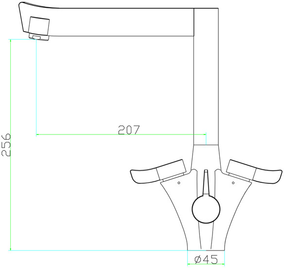 Смеситель ZorG Inox Jus SZR-1219-7В для кухонной мойки, сталь - Вид №1