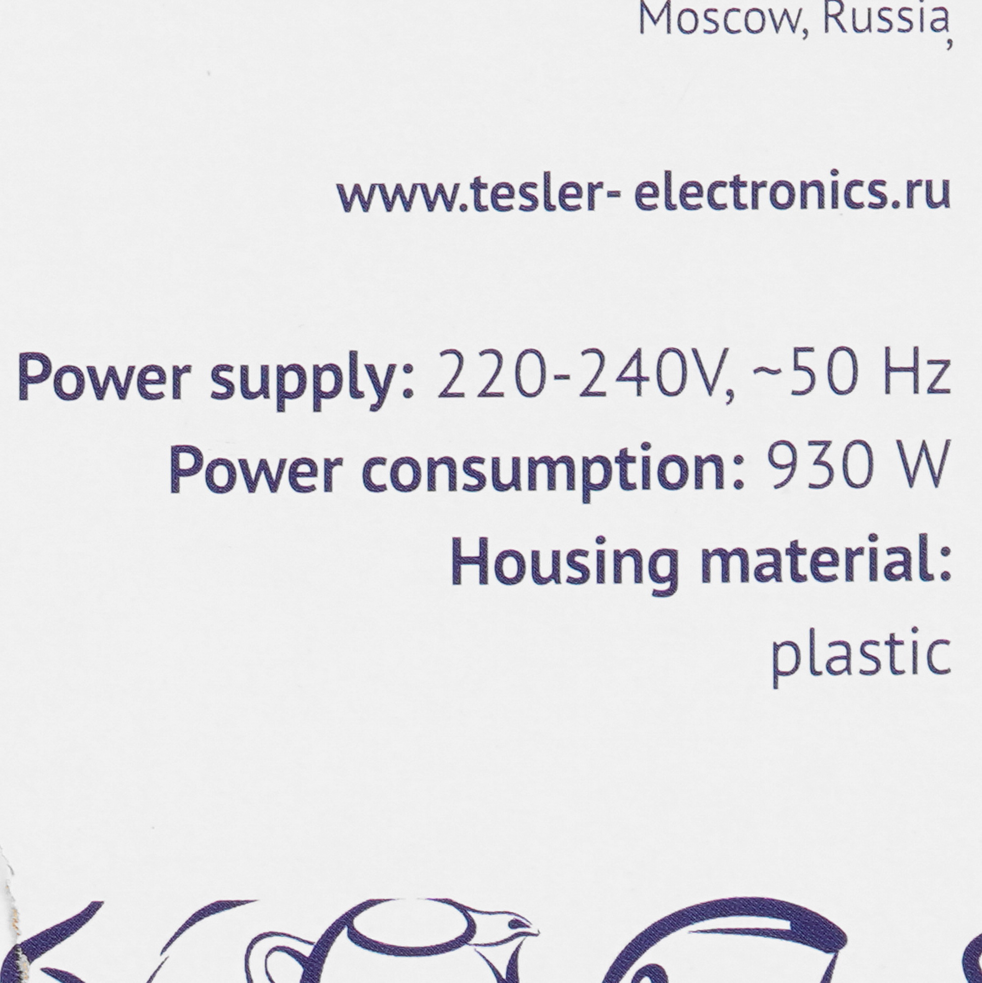 9054307 Тостер Tesler TT-204 NAVY BLUE синий STDN-0010593 - Вид №7