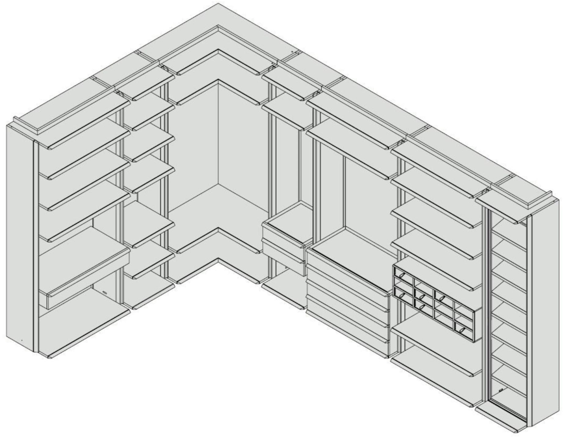 Porada Модульная деревянная гардеробная Iron sun-id-1503107 - Вид №5