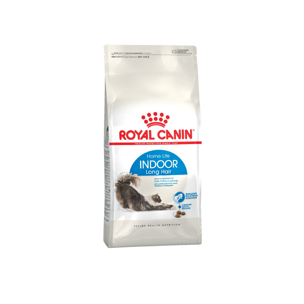 Т0033445 Корм для кошек Indoor Long Hair для домашних длинношерстных сух. 400г ROYAL CANIN 