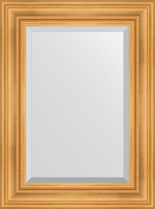 BY 3392 Зеркало с фацетом в багетной раме - травленое золото 99 mm EVOFORM Exclusive