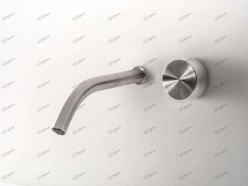 FALPER Смеситель для умывальника настенный из нержавеющей стали на 2 отверстия Acquifero sun-id-1450142