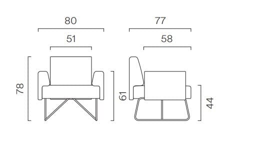 Тканевое кресло с подлокотниками FREZZA Fedra ARCH-00018244 - Вид №2