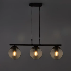 Подвесной светильник Vitaluce Евгения 3 лампы 9м² Е14 цвет черный матовый