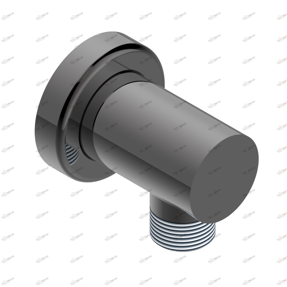 U3E-53E Вывод 1/2" встраиваемый в стену Thg-paris Багатель с чёрным камнем Matt graphite PVD U3E-53E CAT.F