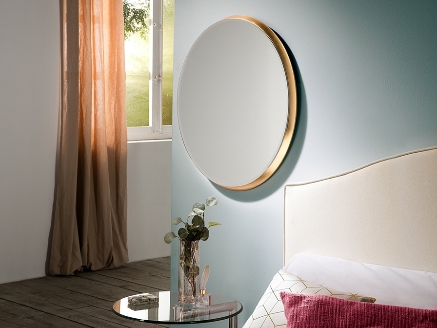 077698 Зеркало овальное 54x64 золото Schuller Aries