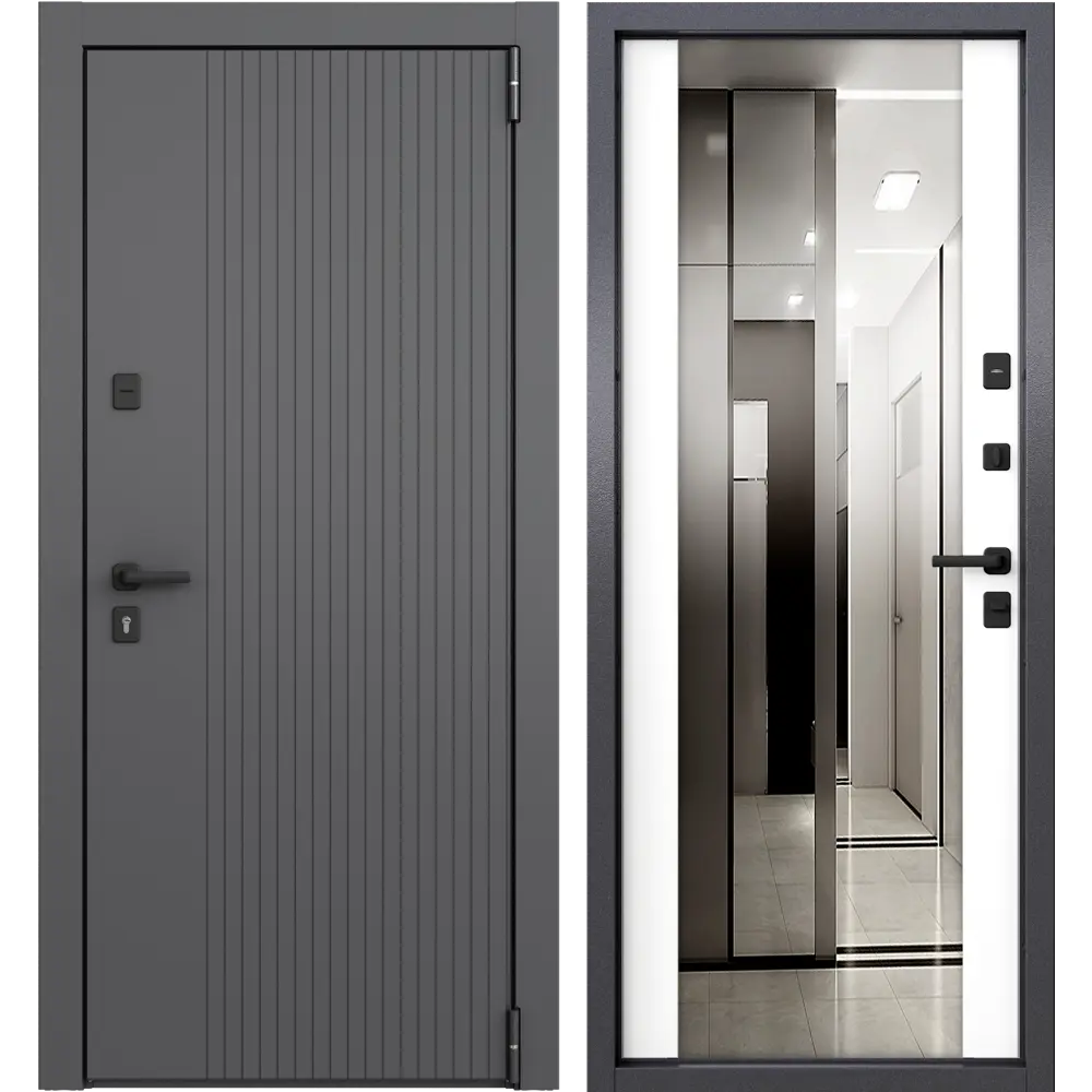 Дверь входная металлическая Torex 86x205 см правая клауд скай бьянко с зеркалом STLM-2127437