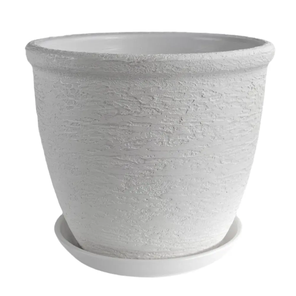 Горшок для цветов Шарм Ø32 h28 см v15.5 л керамика белый Santreyd STLM-2142666