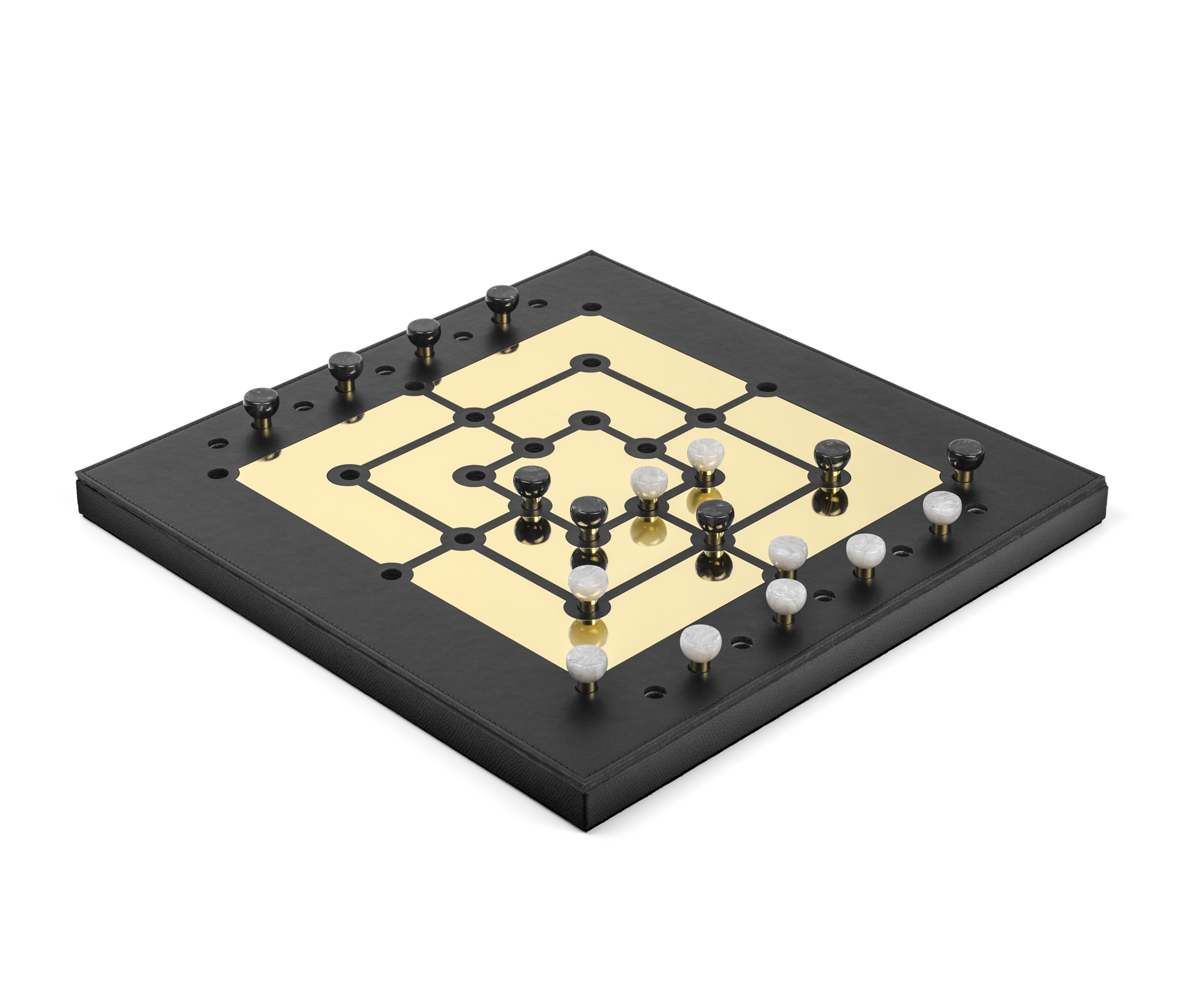 Набор игр Mill Gold - 39X39XH2,5 см / зернистая кожа_лимон Pinetti 00.1030.029.095