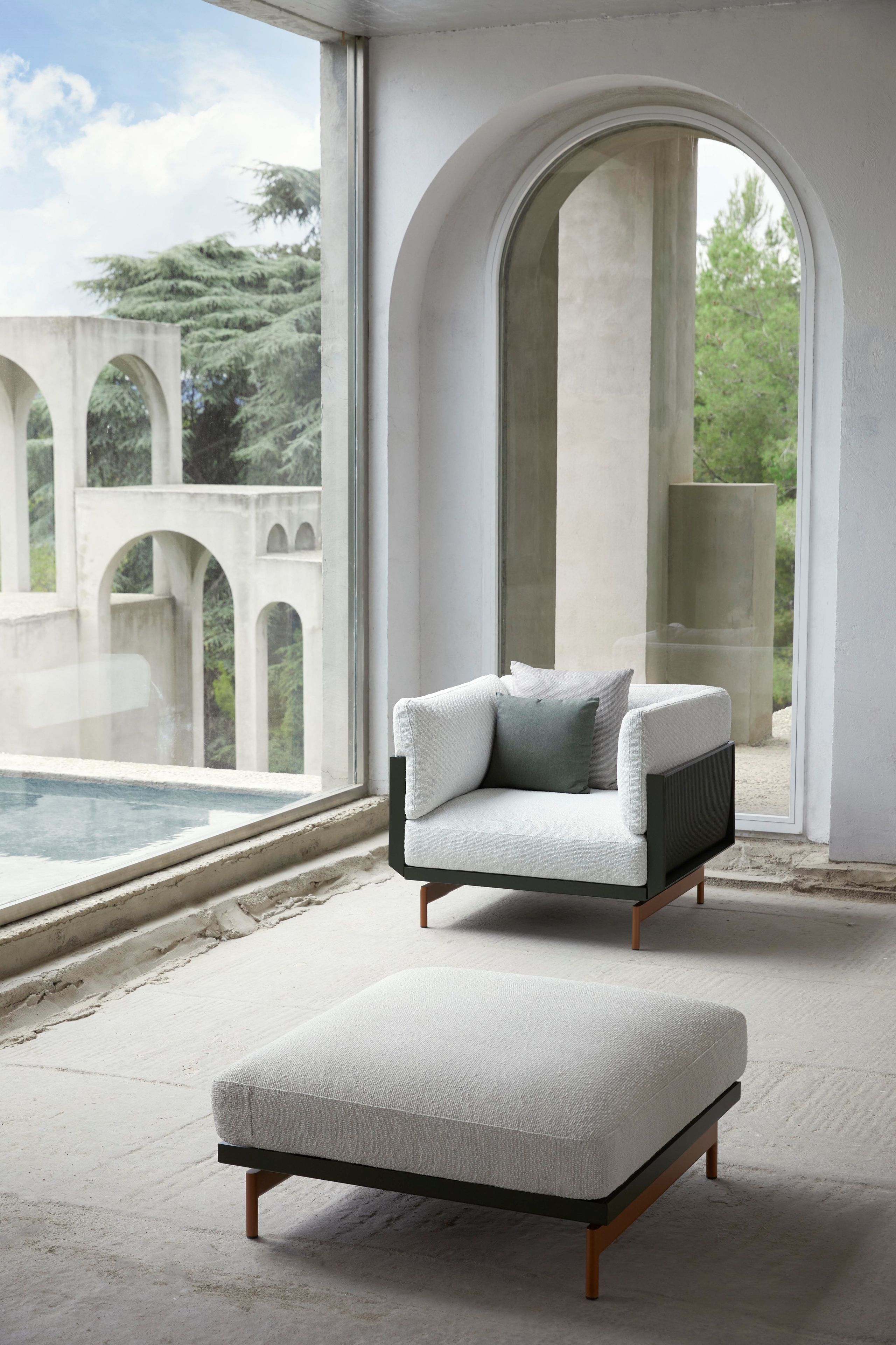 Садовый стул из ткани и алюминия с термокрытием GANDIABLASCO Onde ARCH-00136154 - Вид №46