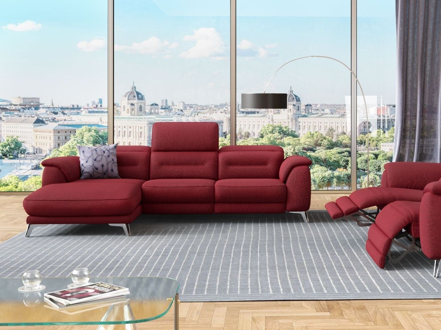 Тканевый диван с полуостровом Sofanella Gandino ARCH-00053052 - Вид №4