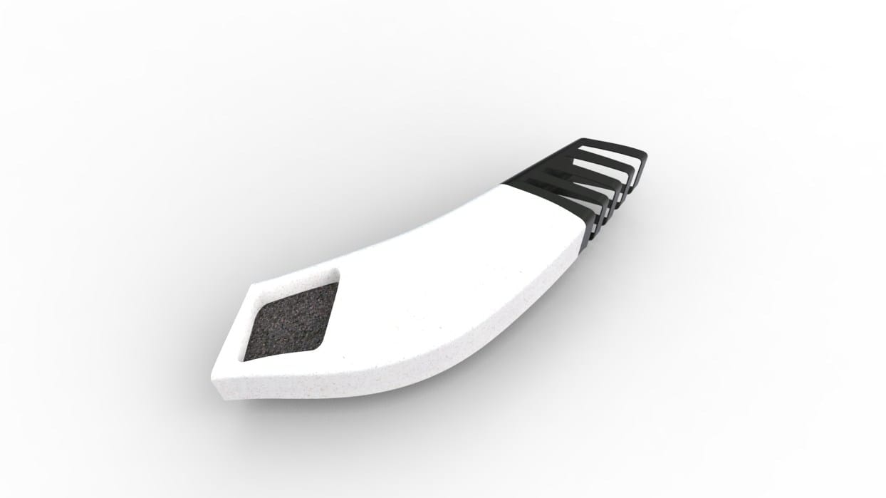 Реконструированная каменная изогнутая скамья без спинки Viscio Urban Design TWITTER ARCH-00037850 - Вид №10