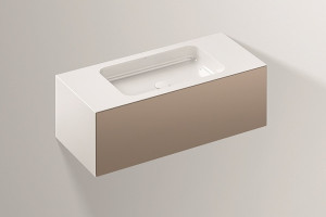 5156511000 Умывальник с тумбой, wp.folio4, белая, proshield, лакированная, шелковисто-матовый блеск, лунный камень Alape серия FO (Folio)