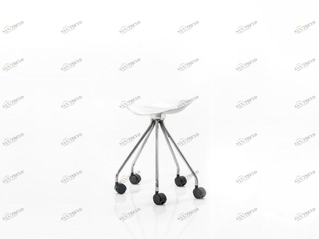 BD Barcelona Design Низкий алюминиевый табурет на колесиках Jamaica sun-id-1472872