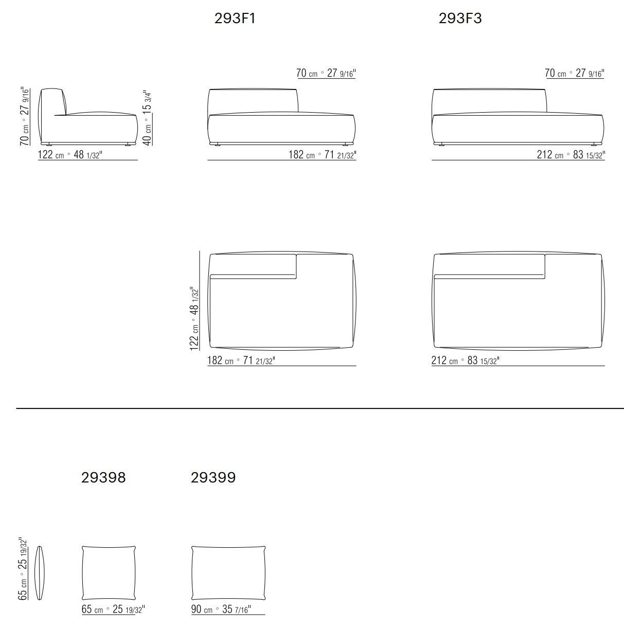 Тканевый диван с журнальной стойкой Flexform Perry ARCH-00141261 - Вид №22