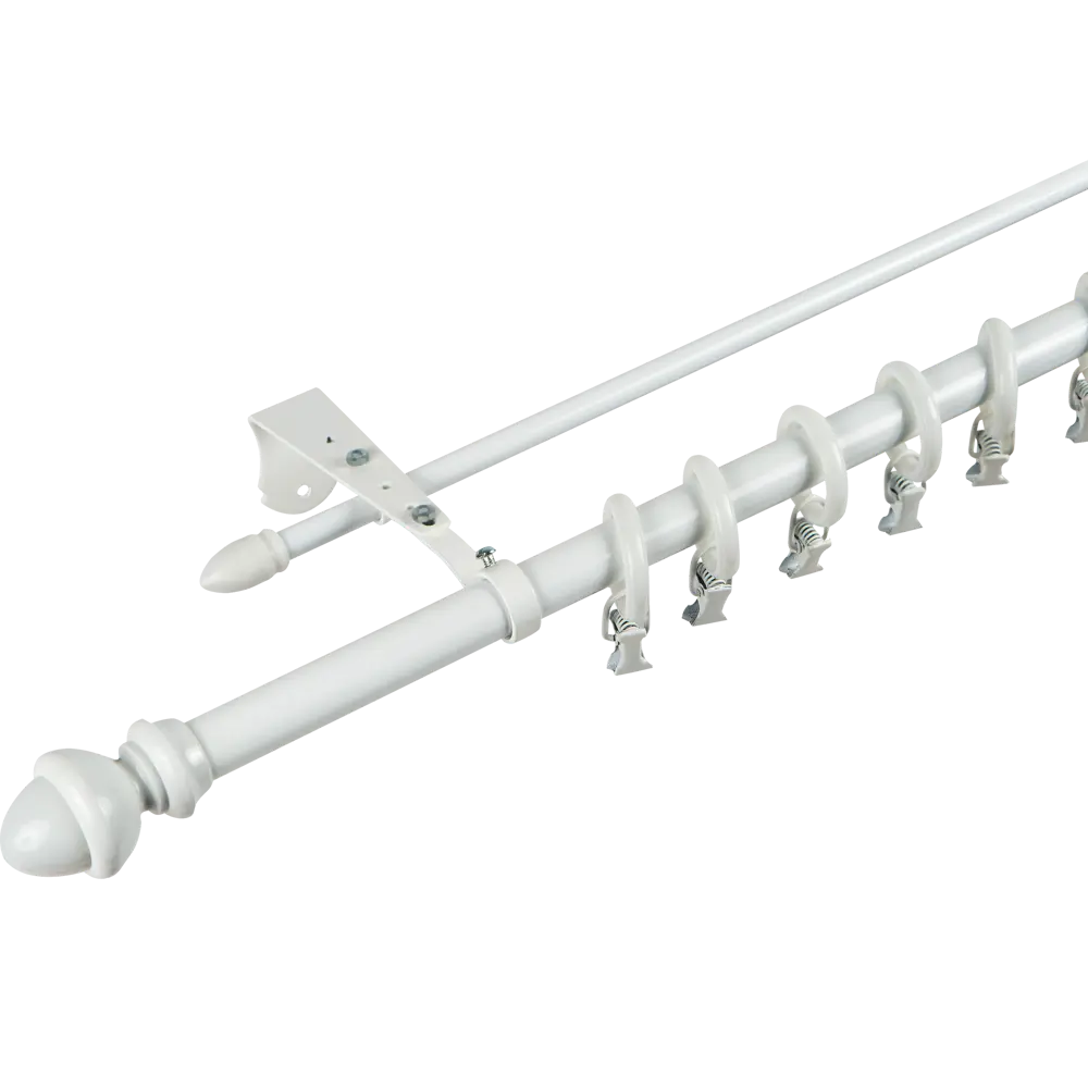 Карниз двухрядный Classic 300 см металл цвет белый АРТ-ДЕКОР STLM-2105217