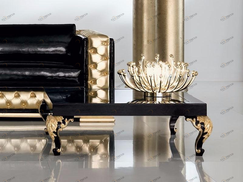 Modenese Gastone Квадратный лакированный журнальный столик Minimal baroque 42608