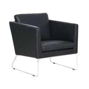 Кресло Clark, черное, обивка Aniline