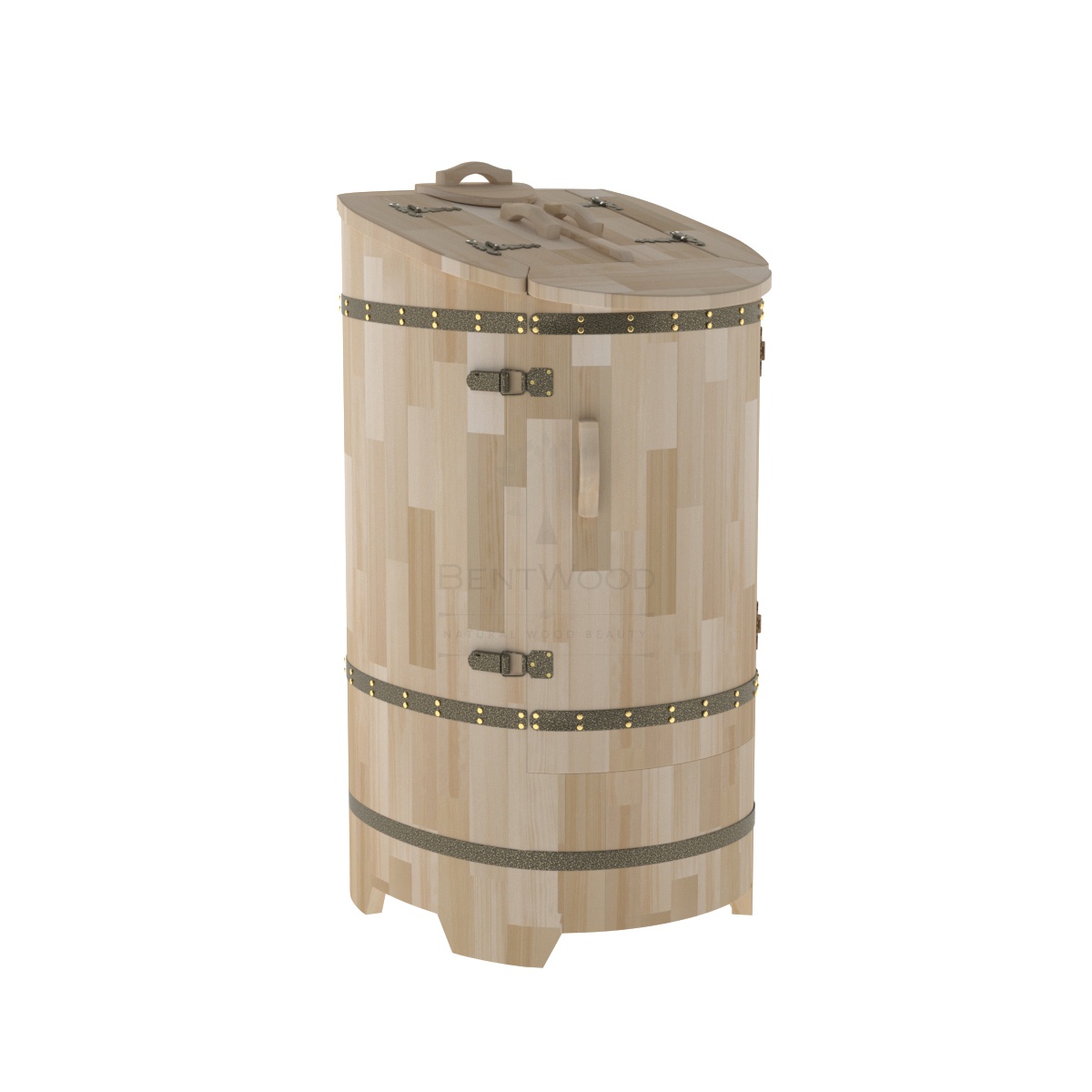 1905 Фитобочка со скосом "Сращенная" цвет натуральный, фурнитура 409 Alyarus 