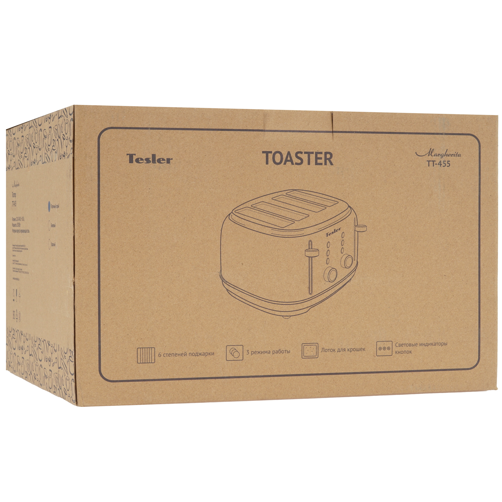 9228871 Тостер TESLER TT-455 бежевый STDN-0051087 - Вид №7