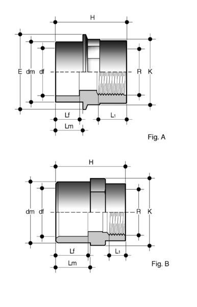 SANIT 841750210220161 Переход совместного ниппель, PVC-U, с клеем или рукав выхлопной трубы / резьбовой втулки  - Вид №1