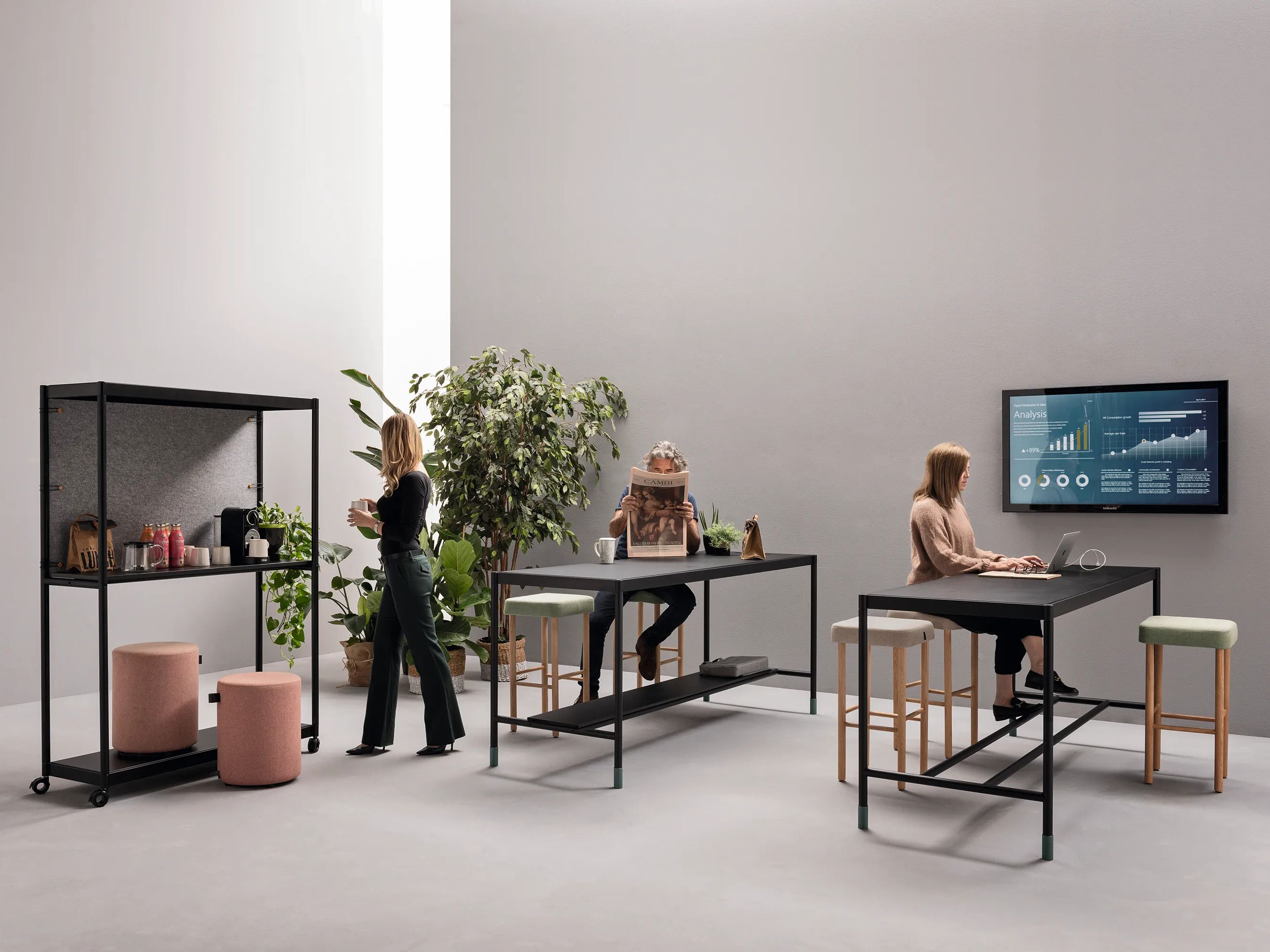 Высокий прямоугольный алюминиевый стол для совещаний Martex жидкость ARCH-00008427