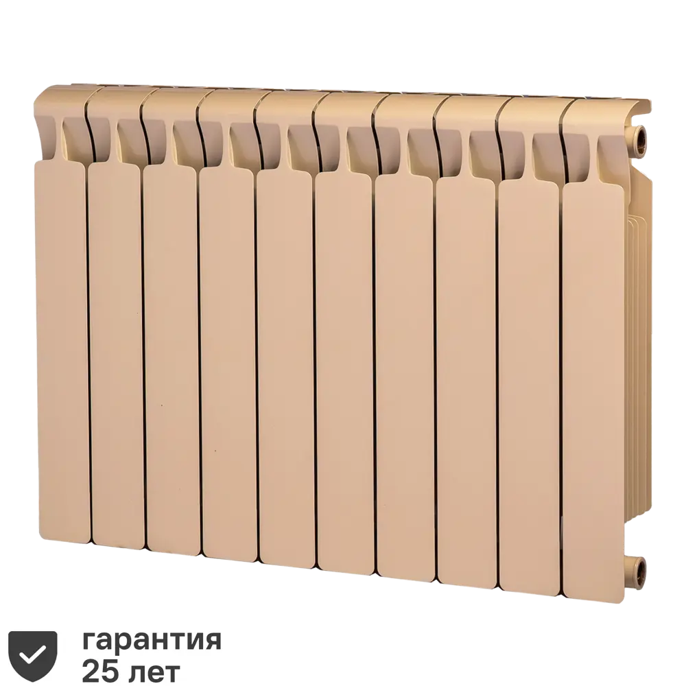 Радиатор секционный Rifar Monolit M50010RAL1015 500/100 10 секций боковое подключение биметалл бежевый 82560841 STLM-2049576