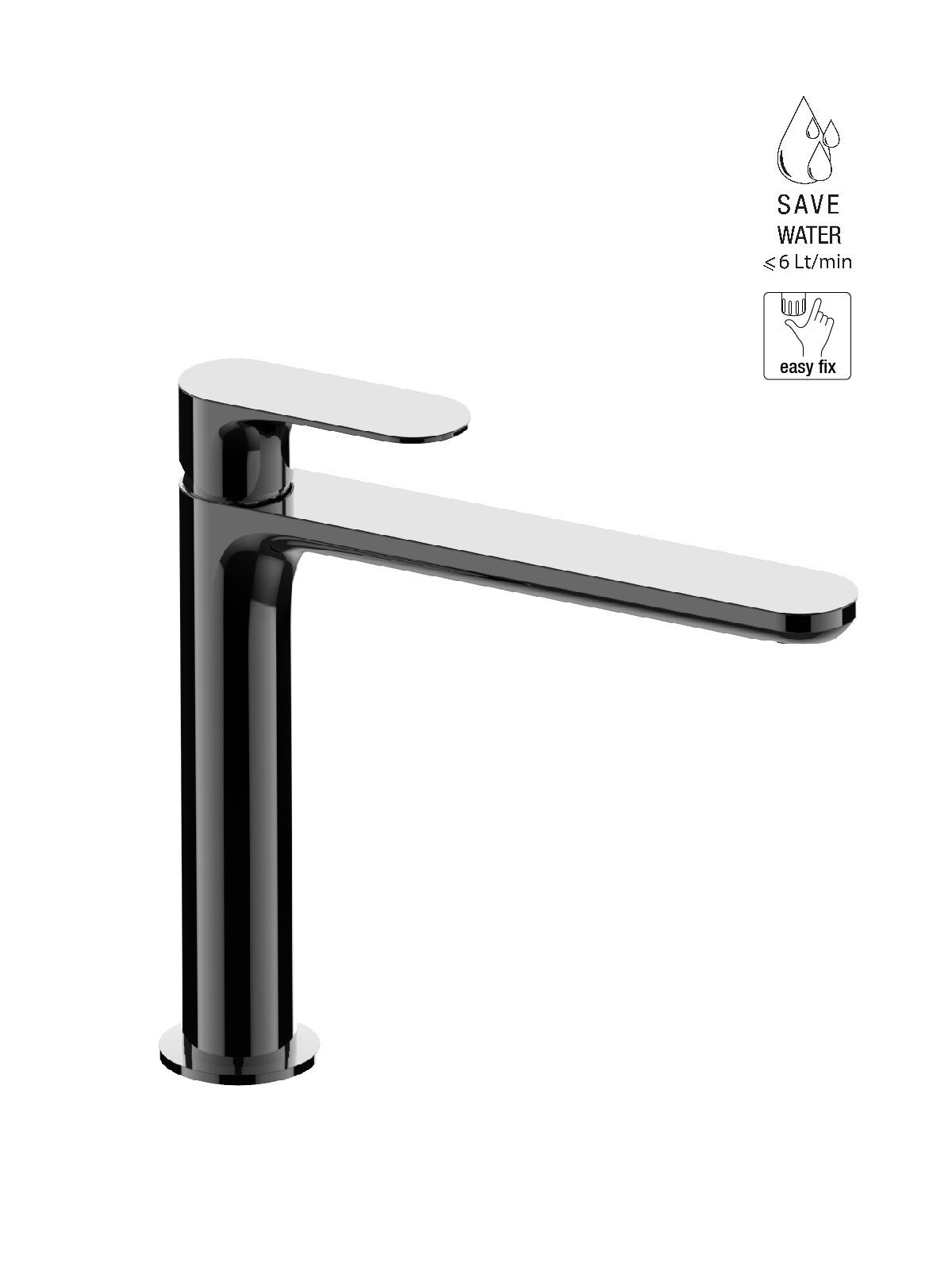 Смеситель для раковины с одним отверстием без слива Rubinetterie Frattini Lea ARCH-00015979 - Вид №13