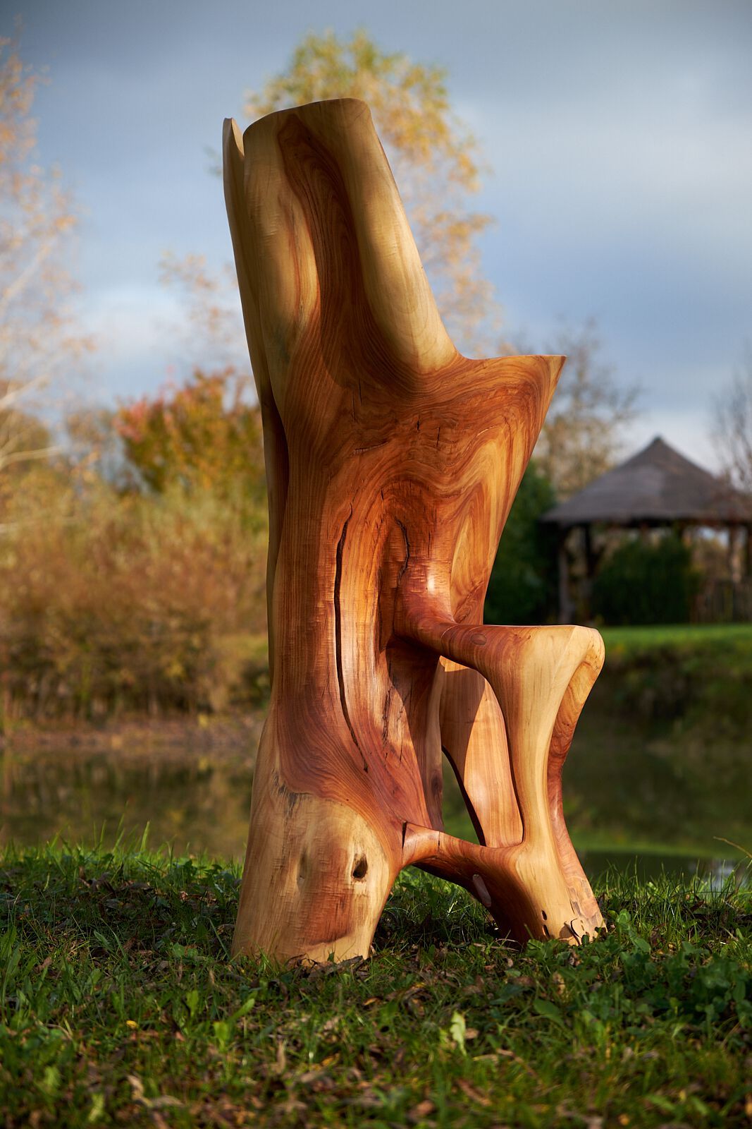 Высокий деревянный стул со спинкой Logniture Makha ARCH-00108144 - Вид №8