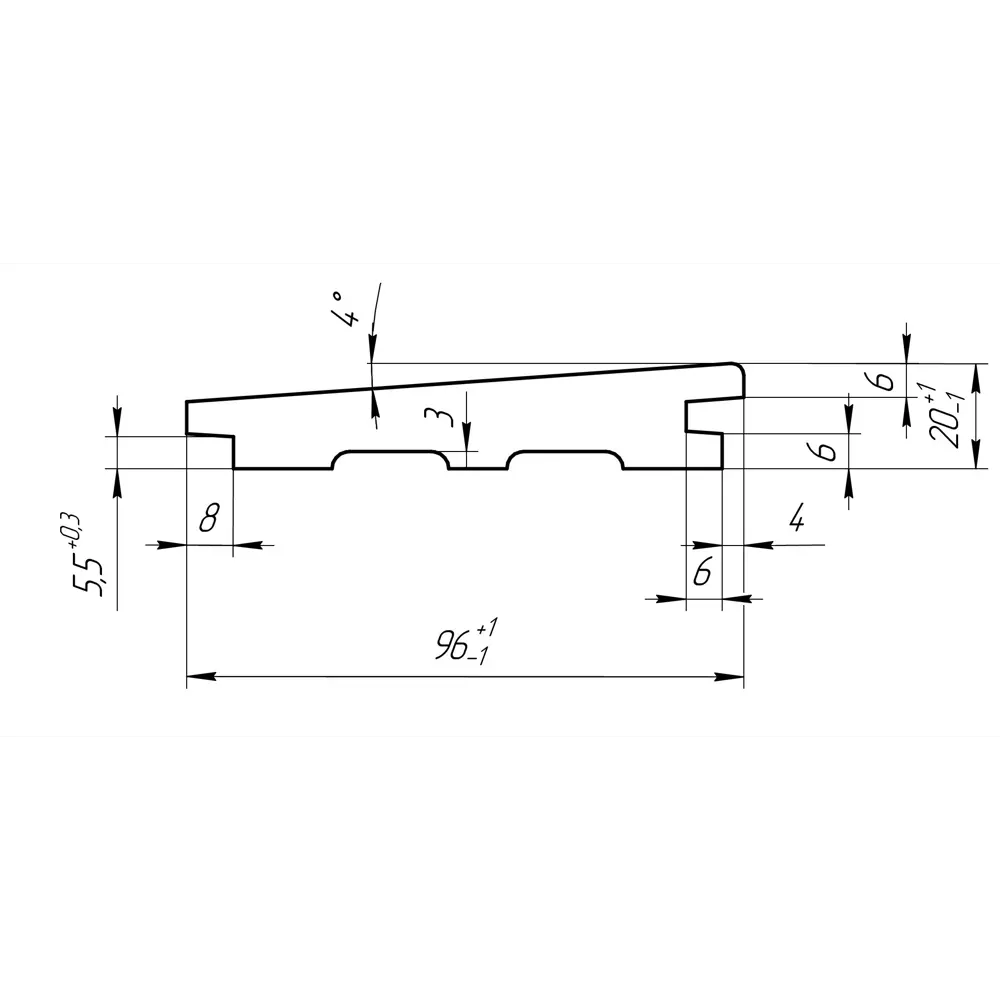 Вагонка американка хвоя 20x96x3000 мм сорт Оптима 8 шт. 2.3 м² Santreyd STLM-2113284 - Вид №2