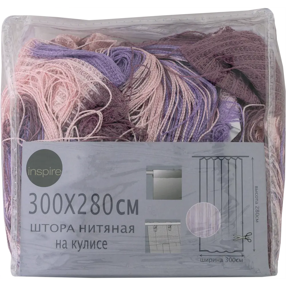 Кисея, 300x280 см, цвет розовый/фиолетовый 82042935 STLM-2189694 INSPIRE  - Вид №5