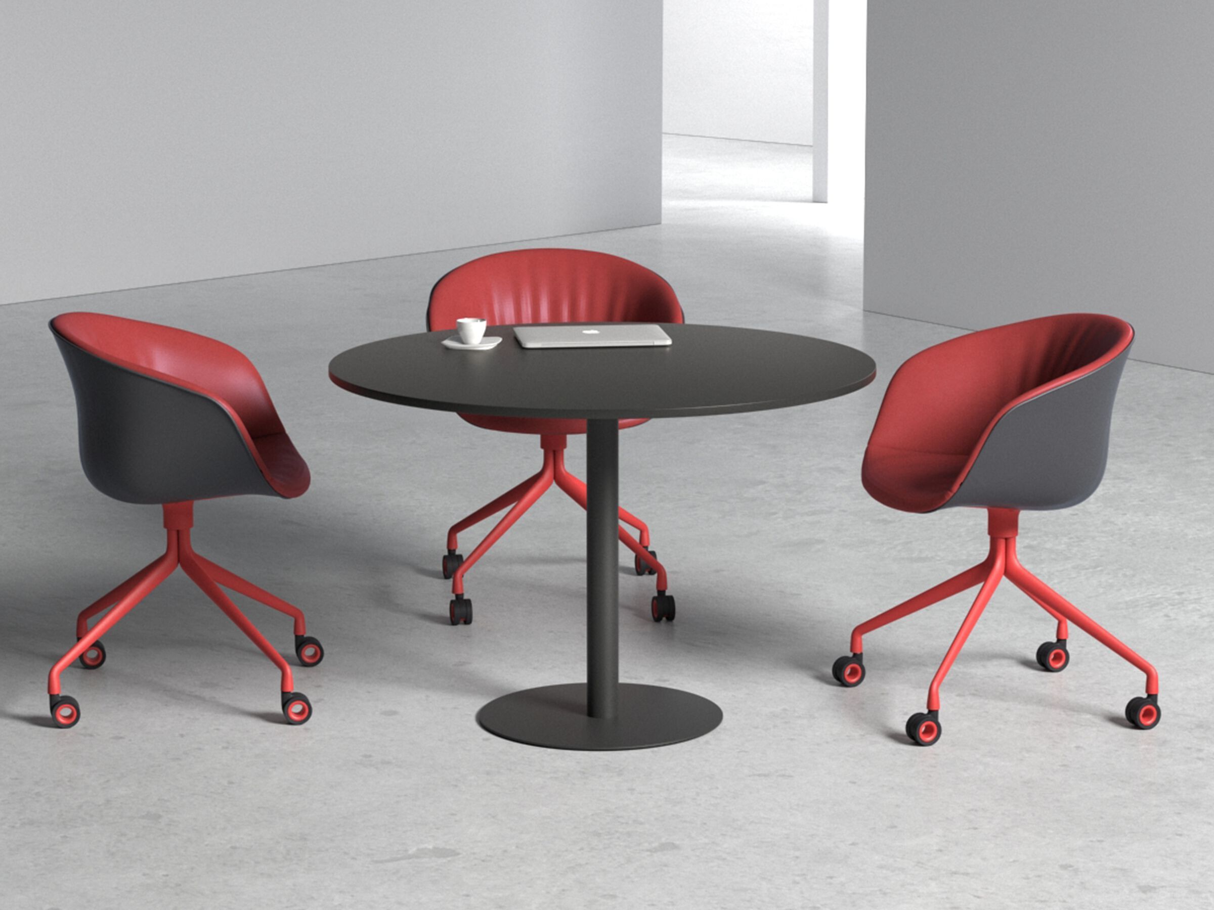 Круглый стол из нержавеющей стали с центральным основанием WORKSPACE MILAN ARCH-00124901 - Вид №2