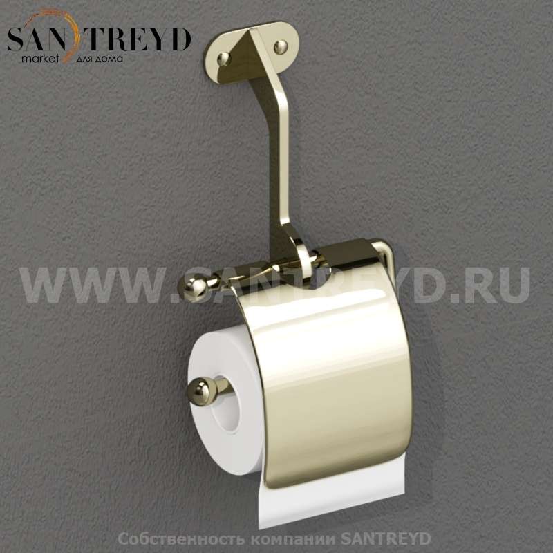 742191 Бумагодержатель с крышкой, цвет Золотистый Kerasan ACCESSORIES Италия 