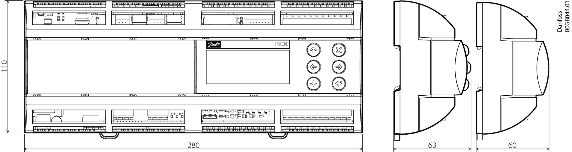 Danfoss MCX 152V MCX152V контроллер программируемый 080G0284  - Вид №12