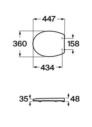 Пластиковое сиденье для унитаза Roca VICTORIA 801B66..B ARCH-00150280 - Вид №1
