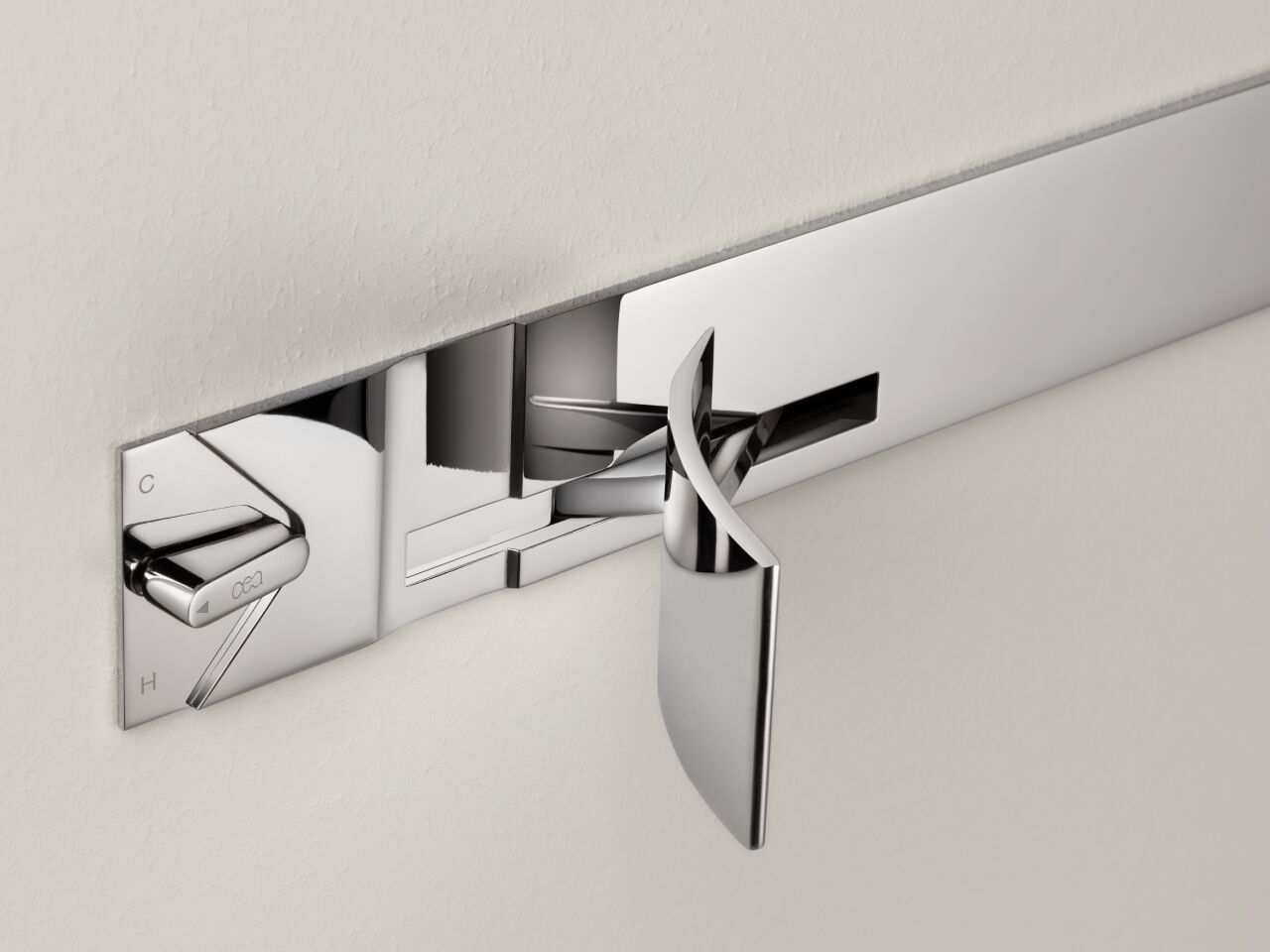 Настенный смеситель для раковины из нержавеющей стали с 2 отверстиями CEADESIGN CUT PLUS ARCH-00006438