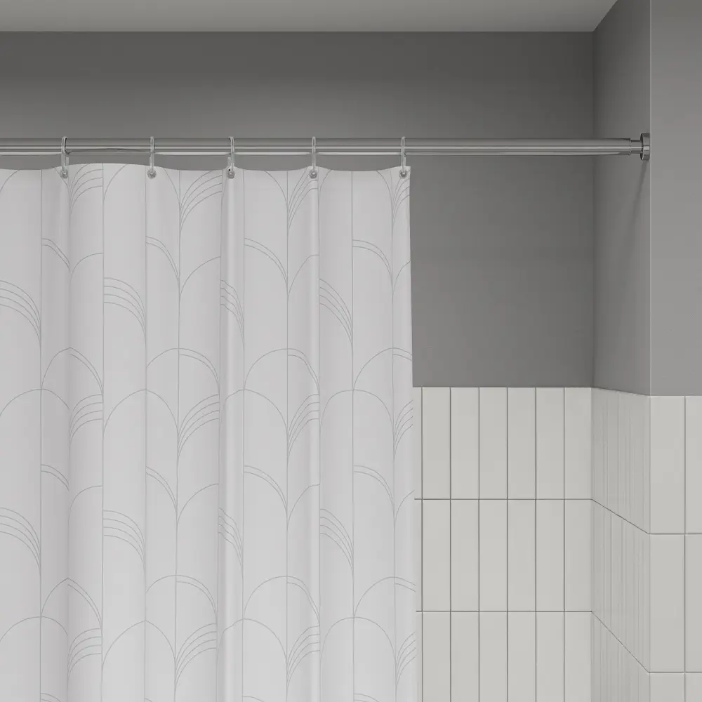 89380331 Штора для ванной Iddis Rich White LM10P18i11 200x180 см полиэстер цвет белый STLM-1566034 - Вид №8