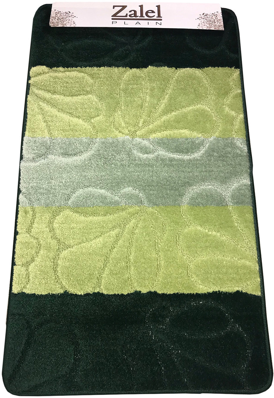 90434654 Коврик для ванной комнаты s60100_green 100х60см цвет зеленый STLM-0224636 ZALEL