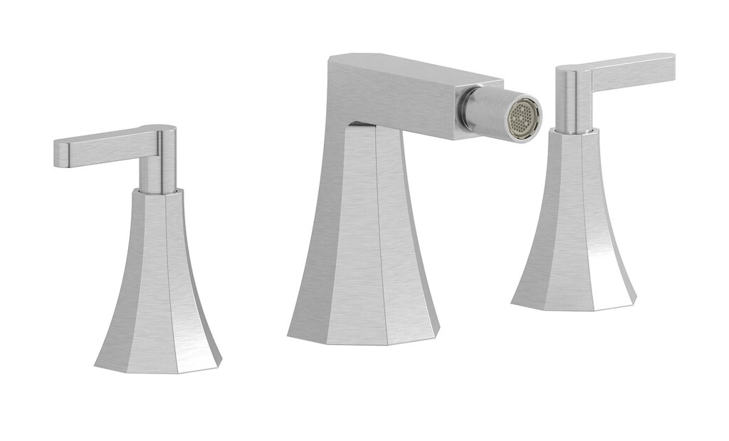 Смеситель для биде на 3 отверстия с донным клапаном WE ARE IB bl393ss Brushed Nickel Belmondo 