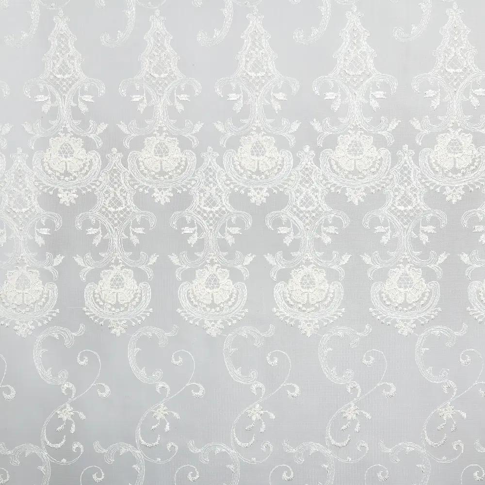 Тюль с вышивкой на сетке «Грация» 1 п/м 290 см цвет кремовый ELIT HOME STLM-2052259 - Вид №1