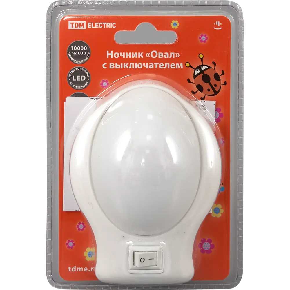 TDM ELECTRIC Овал — элегантный светодиодный ночник с выключателем 17488305 STLM-0008162 - Вид №5