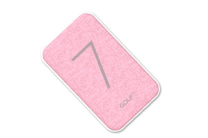 16167129 Внешний аккумулятор G25 Powerbank 7000 mah Кабель Micro USB выход USB 1 А, 2.1A розовый 30013666 GOLF