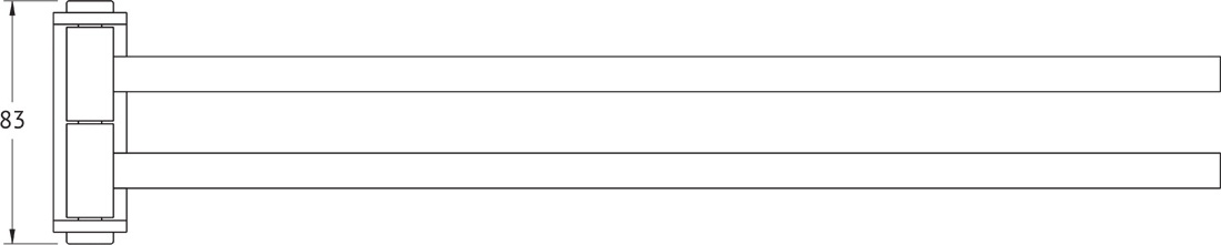 8331 Держатель полотенец поворотный двойной 40 cm ARTWELLE Regen - Вид №1