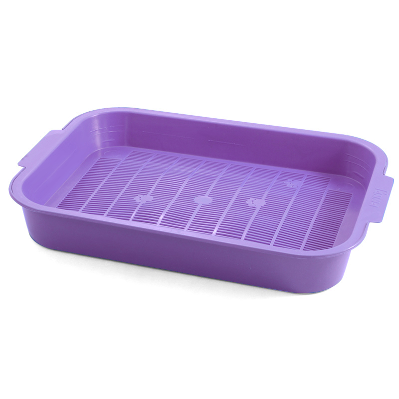 ПР0059120 Туалет для кошек Колор с сеткой, фиолетовый, 38х28х5,5см GAMMA 