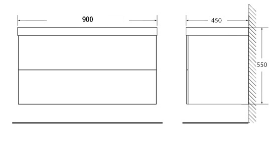 Мебель для ванной BelBagno REGINA-900-2C-SO-RB-BLUM - Вид №3