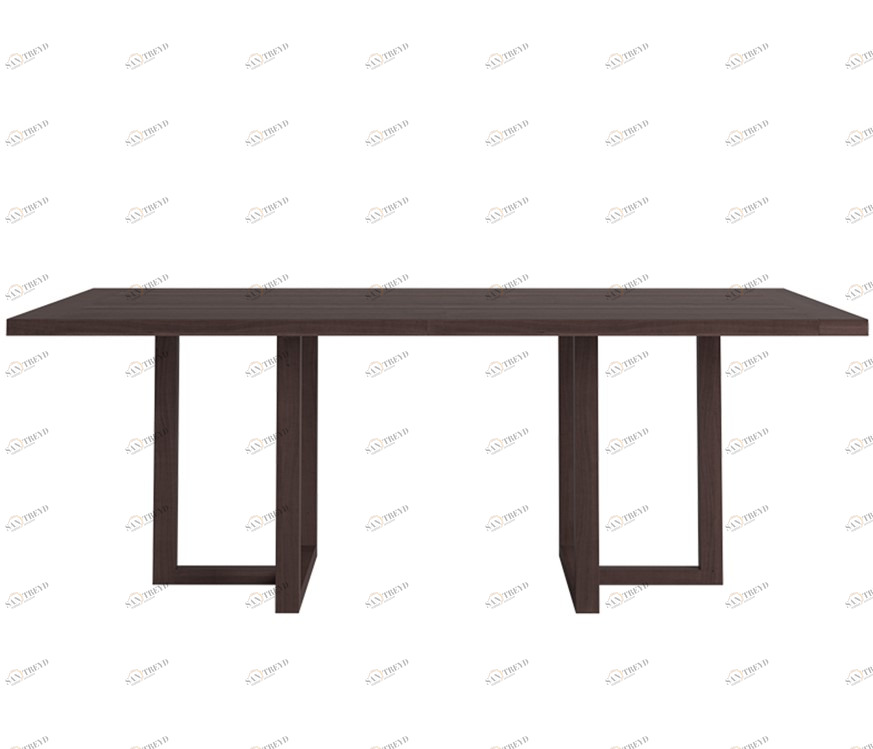 Обеденный стол деревянный коричневый 210 см N2 Palermo FURNITERA  120357 Коричневый 