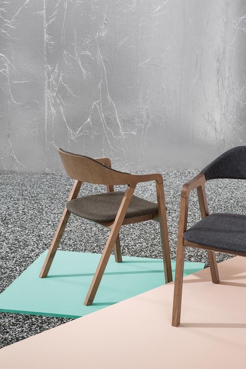 Billiani Стул из ясеня и ткани Layer 090 - Вид №2